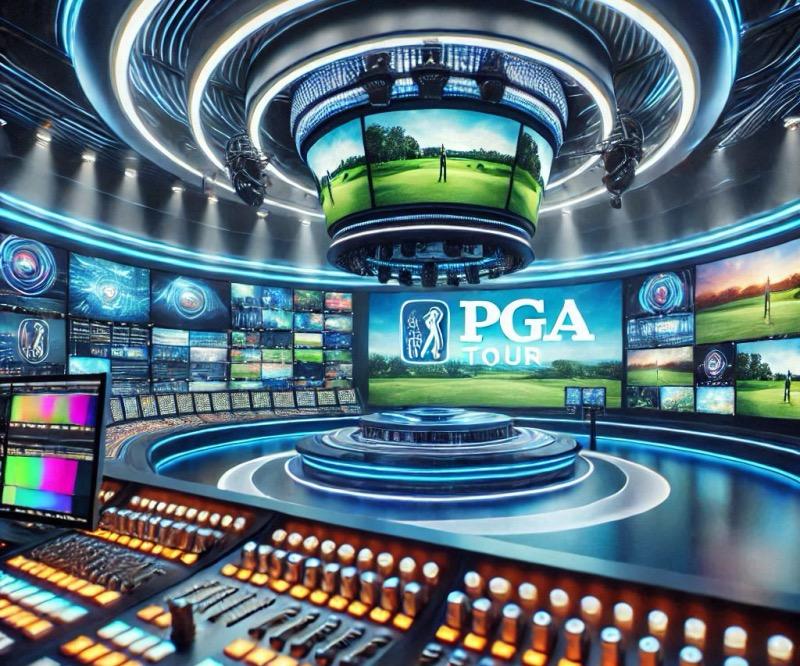 Illustration for the article "PGA Tour Opens State-of-the-Art Broadcast Facility"