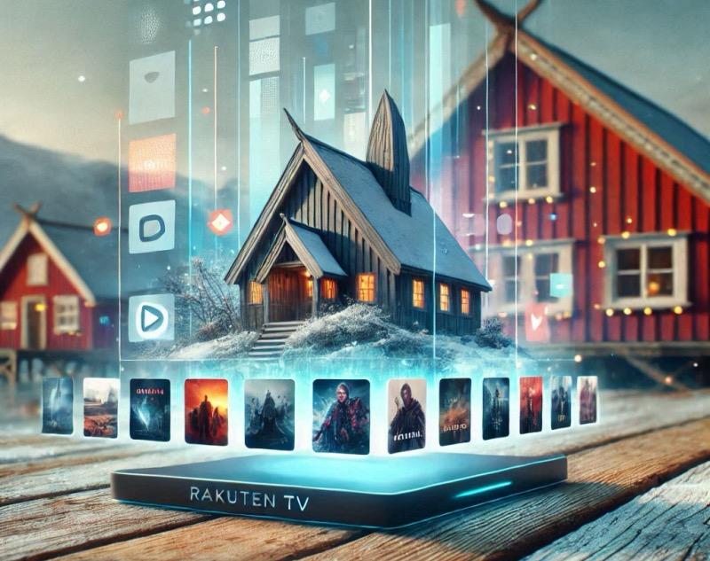 Illustration for the article "Rakuten TV Launches New FAST Channel Showcasing Nordic Cinema"