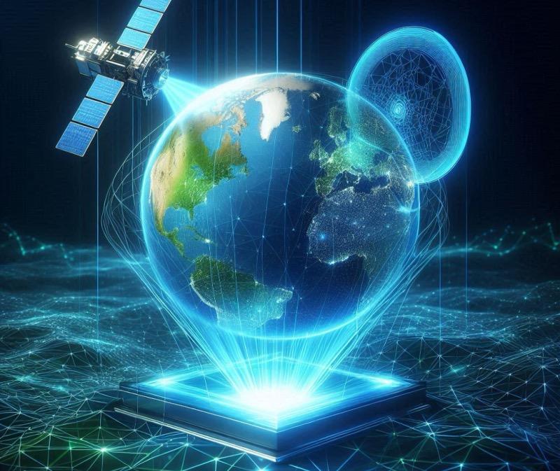 Illustration für den Artikel "Raytheon, Array Labs und Umbra kooperieren bei fortschrittlicher 3D-Erdbeobachtungstechnologie"
