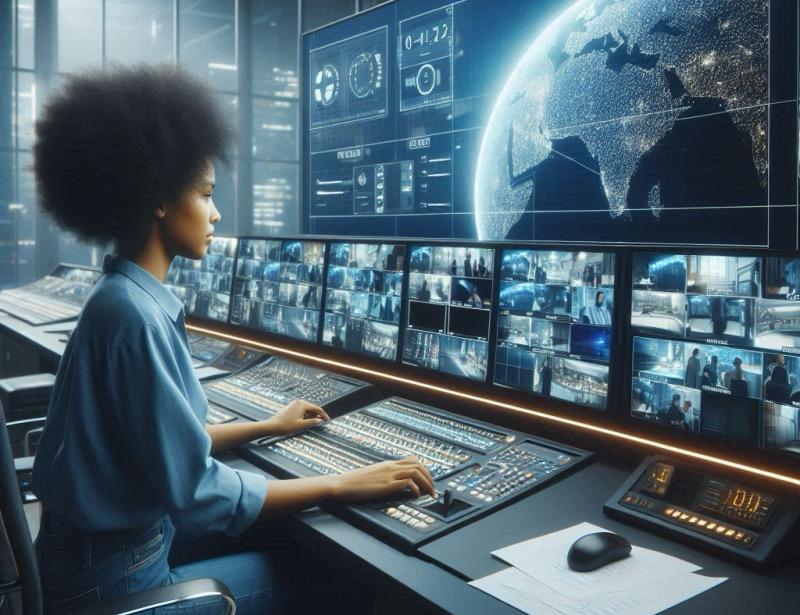 Illustration for the article "Remote Production: Transforming Broadcast Workflows"