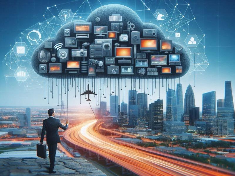 Illustration for the article "The Rise of Elastic Cloud Infrastructure in Media Supply Chains"