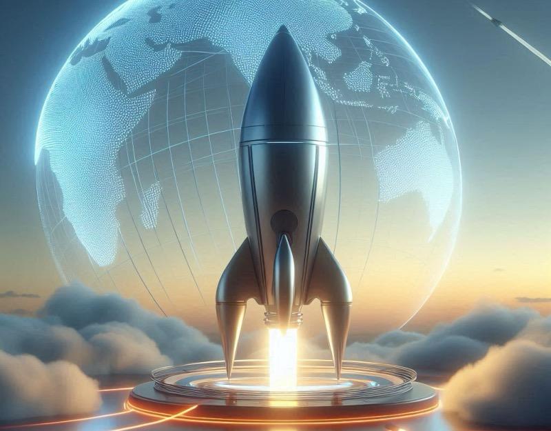 Ilustración para el artículo "El cohete Neutron de Rocket Lab seleccionado para un experimento de entrega de carga de la Fuerza Aérea de EE. UU."