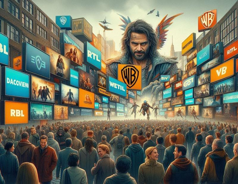 Illustration for the article "RTL Deutschland Expands Warner Bros. Discovery Content Partnership"