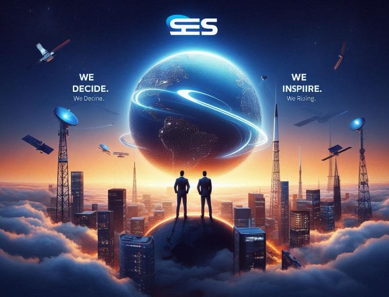 Illustration for the article "SES Unveils New Brand Identity: "Space to Make a Difference""