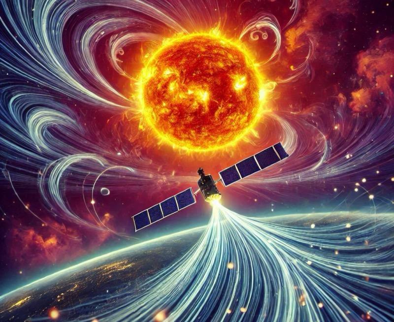 Illustration for the article "Southwest Research Institute Awarded $26.1 Million Contract for Space Weather Instrument"