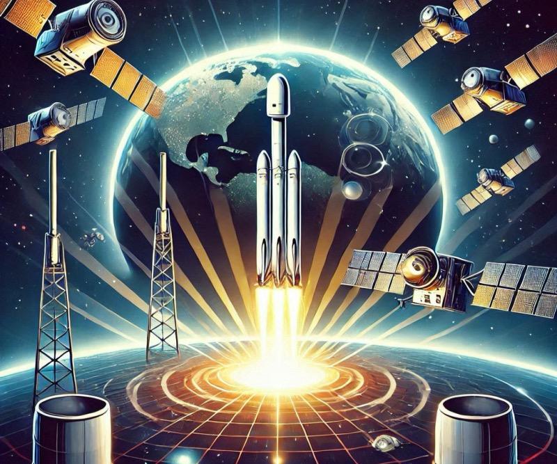 Illustration for the article "SpaceX's Bandwagon-2 Mission: A Record-Breaking Rideshare Launch"