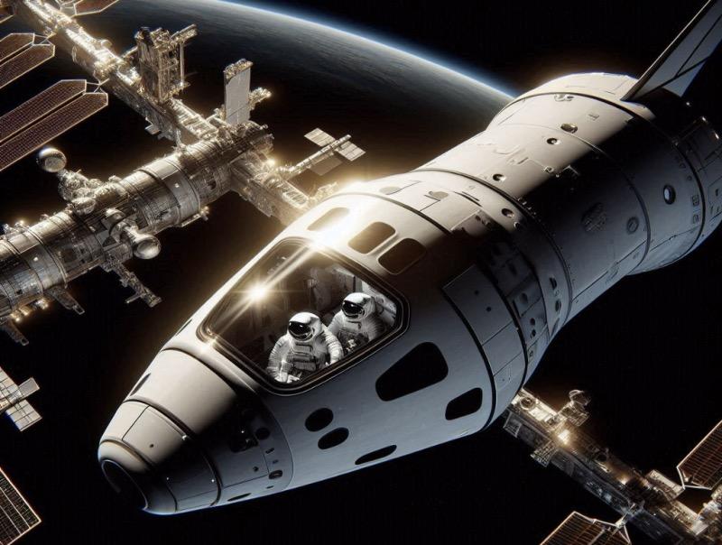 Illustration für den Artikel "SpaceX holt Astronauten zurück: Trumps Intervention und NASAs Reaktion"