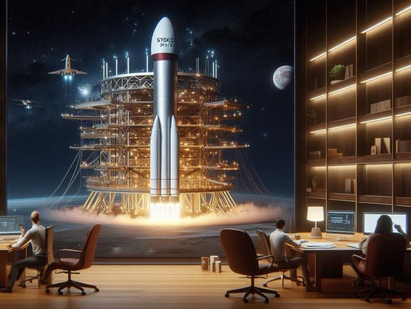 Ілюстрація до статті "Stoke Space залучила 510 мільйонів доларів на розробку багаторазової ракети"