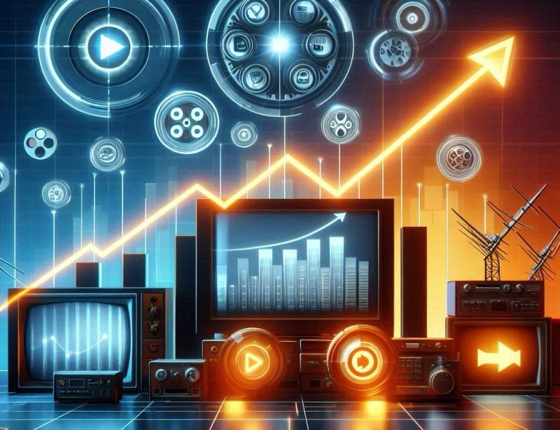 Illustrazione per l'articolo "Impennata dello Streaming negli USA: i Dati Nielsen Rivelano un Record"