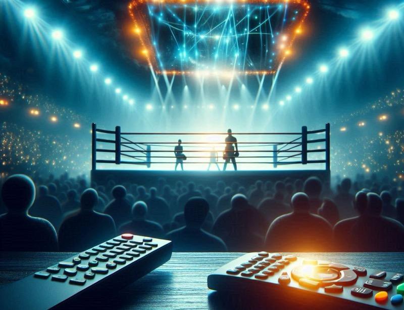 Illustration for the article "Streaming Wars: Ad-Supported Tiers Dominate, Live Sports Emerge as Key Player"