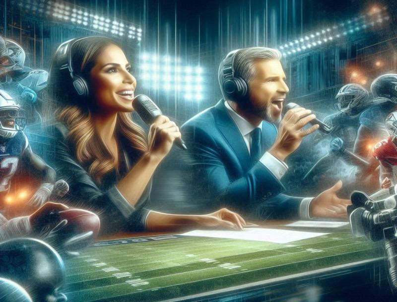 Illustration for the article "Super Bowl LIX: Record-Breaking Spanish-Language Broadcast"