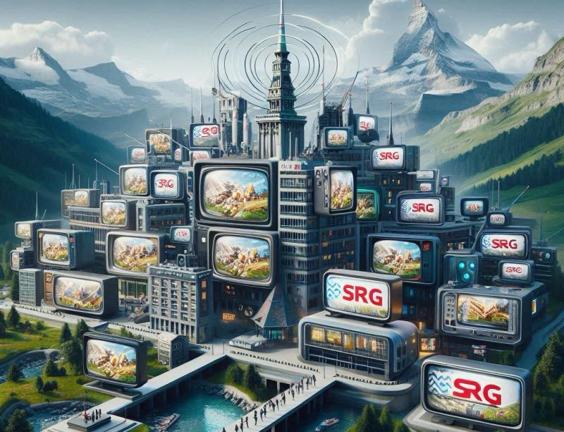 Ilustración para el artículo "La industria televisiva de Suiza se une para una publicidad unificada en TV a la carta"