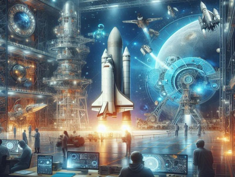 Illustration for the article "Texas Space Commission Awards $47.7 Million in Grants to Five Space Companies"