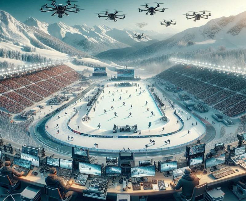 رسم توضيحي للمقال "دورة الألعاب الجامعية الشتوية تورينو 2025: إنتاج بث واسع النطاق من EMG/Gravity Media"
