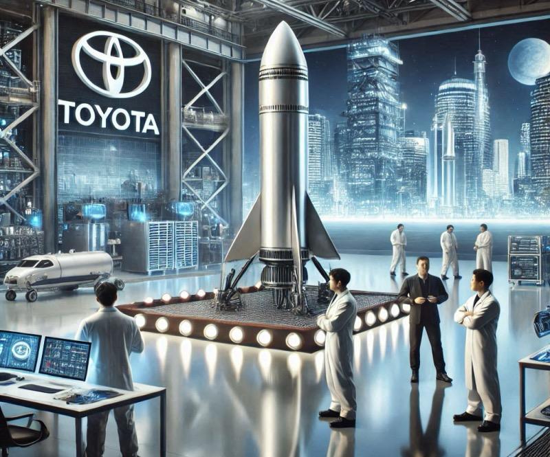 Illustration for the article "Toyota Invests $44 Million in Interstellar Technologies for Rocket and Satellite Production"