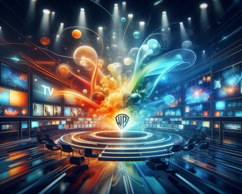 Ilustración para el artículo "Dominio de TVN Warner Bros. Discovery en el mercado televisivo polaco en 2024"