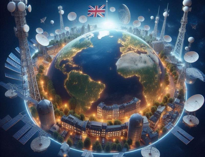 Illustration for the article "UK Invests Heavily in Eutelsat, Boosting European Satellite Capabilities"