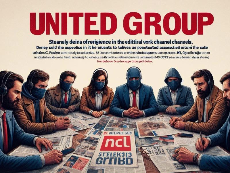Illustration for the article "United Group Denies Interference in Editorial Independence of N1 and Nova TV"