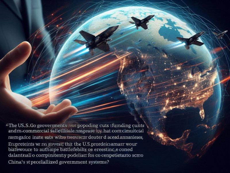 Illustration for the article "US Government Faces Criticism for Proposed Cuts to Commercial Satellite Imagery Funding"