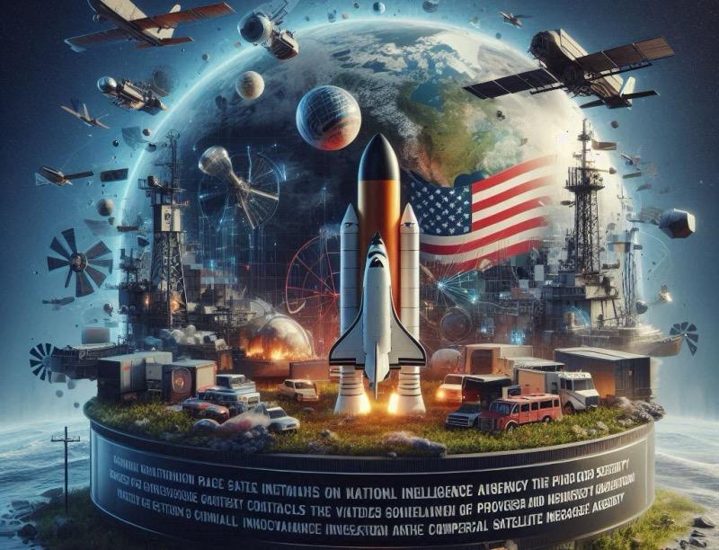 Illustration für den Artikel "US-Satellitenbildanbieter warnen vor nationalen Sicherheitsrisiken durch geplante Haushaltskürzungen"