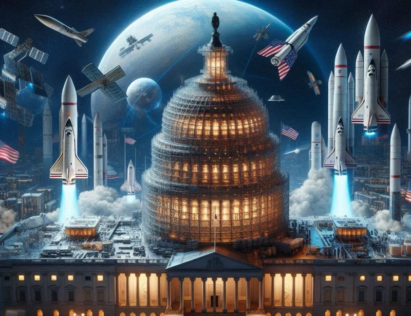 Illustration pour l'article "Augmentation massive du financement de la Force spatiale américaine dans le cadre d'un projet de loi de réconciliation"