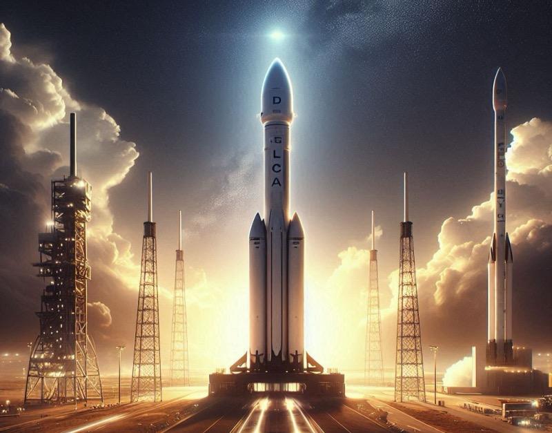 Illustration for the article "US Space Force Projects Increased National Security Launches for 2025"