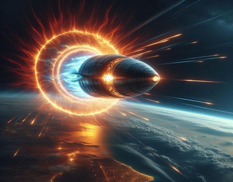 Illustration für den Artikel "Erfolgreiche Landung der Hyperschall-Rückkehrkapsel von Varda Space in Australien"