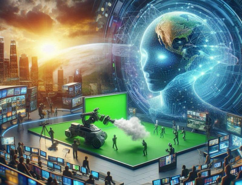 Illustrazione per l'articolo "La Produzione Virtuale nel Broadcasting: Una Rivoluzione in Tempo Reale"