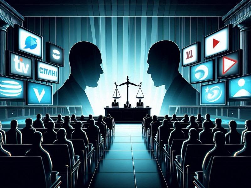 Illustration for the article "Warner Bros. Discovery Sues Sling TV Over Day Pass Offering"