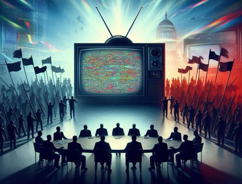 Illustration for the article "Warner Bros Discovery's TVN: A Billion-Dollar Bidding War"