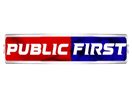 شعار القناة "Public First"