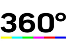 Logo del canal "360°"