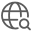 Image schématique d'une loupe à côté d’un globe