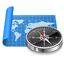 Boussole sur Google Map indiquant la direction de l'antenne vers le satellite