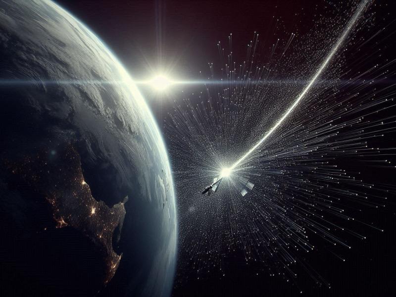 Illustration for the article "Analyzing the Costs of the Golden Dome Missile Defense System"