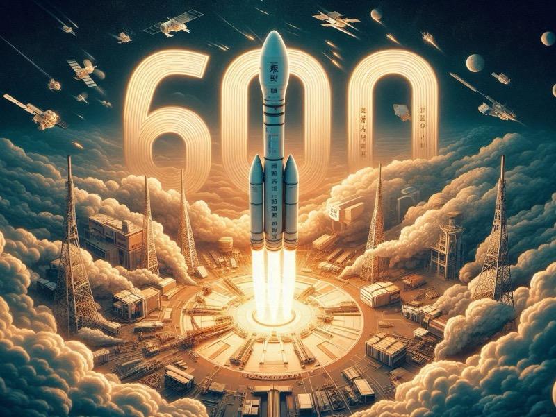 Ілюстрація до статті "Китай досяг 600-го запуску з розгортанням супутників Guowang"