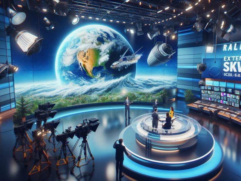 رسم توضيحي للمقال "KTVT دالاس فورت وورث نيوز تتبنى استوديو الواقع الممتد للبث الإخباري"