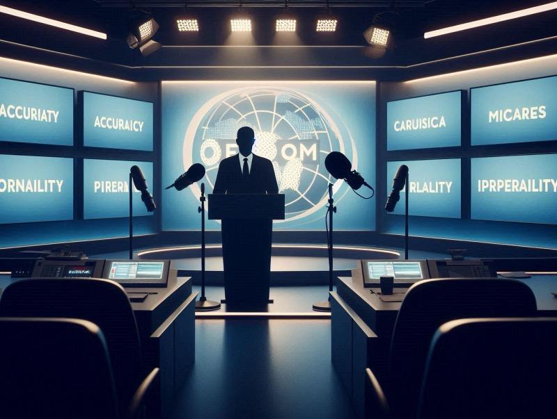 رسم توضيحي للمقال "هيئة تنظيم الاتصالات تحدّث إرشاداتها بشأن تقديم السياسيين للأخبار"