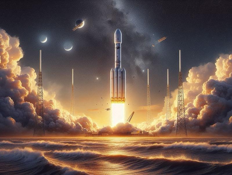 Illustration for the article "Orienspace Achieves Second Successful Launch with Gravity-1 Rocket"