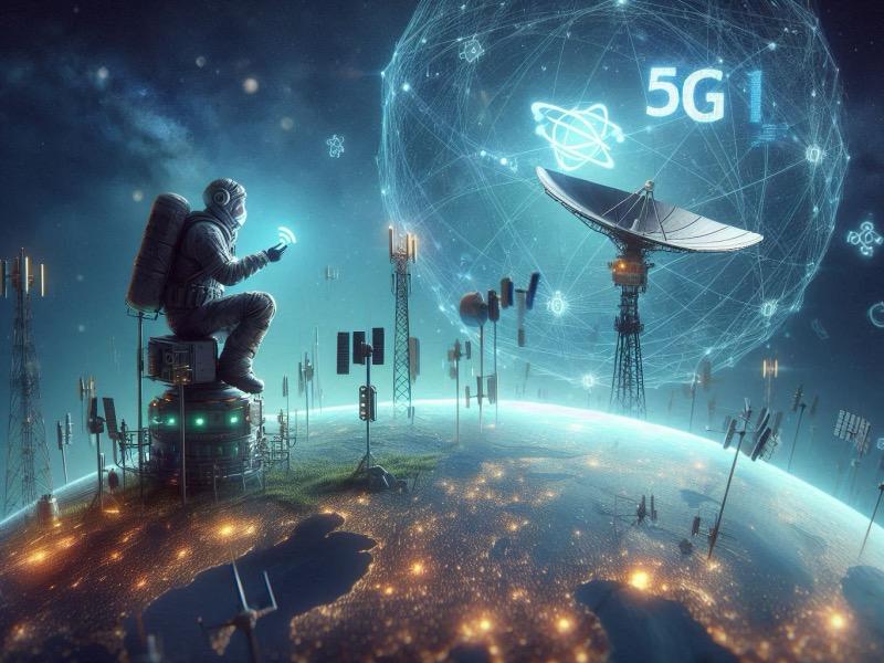 Ilustración para el artículo "Sateliot Logra Conexión 5G IoT vía Satélite LEO"