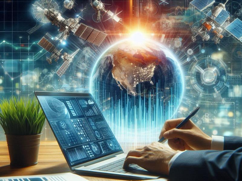 Ilustración para el artículo "La inversión en infraestructura espacial alcanza nuevas cotas, impulsada por la fabricación de satélites y el gasto en defensa"